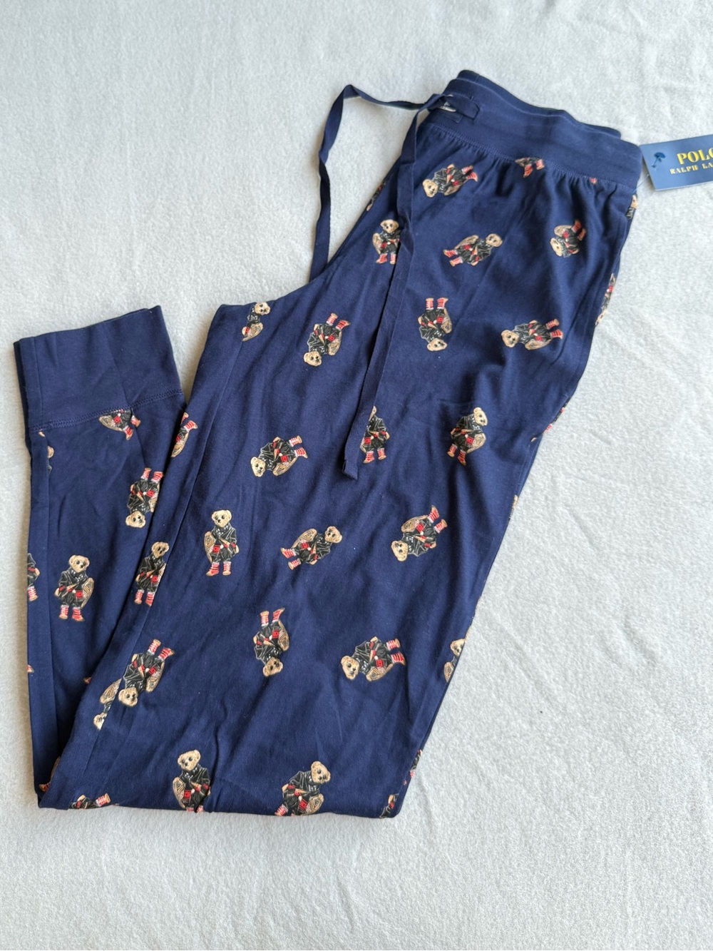 Polo Ralph Lauren Men All Over Polo Bear Cotton Sleep Jogger Pants Small S/P NWT